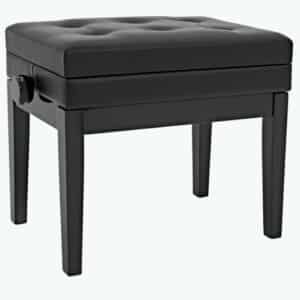Preparation - Black piano stool with four legs